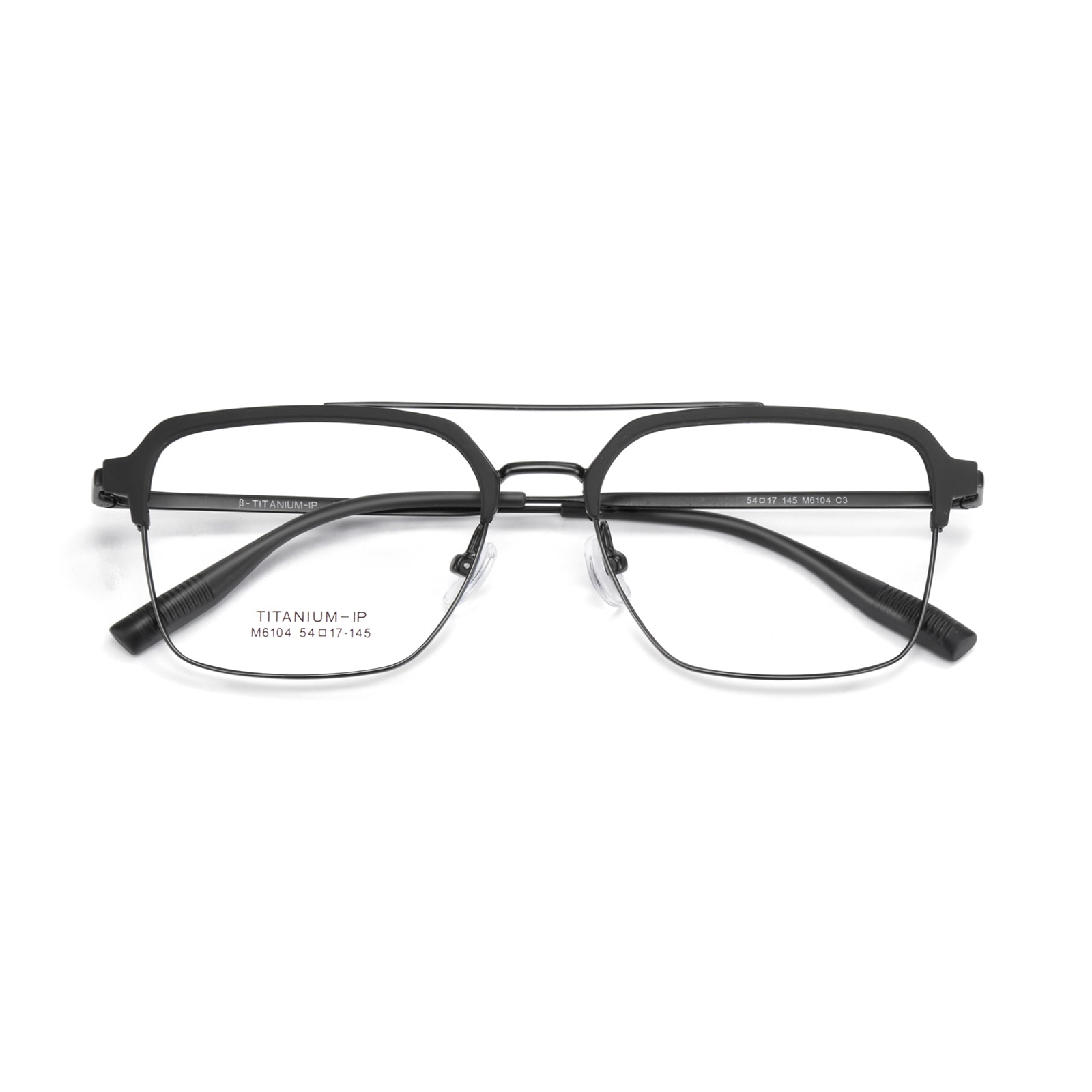 M6104 แว่นตา β ไทเทเนียมเคลือบเงาไม่ซีดจางแบบ Double Beam
