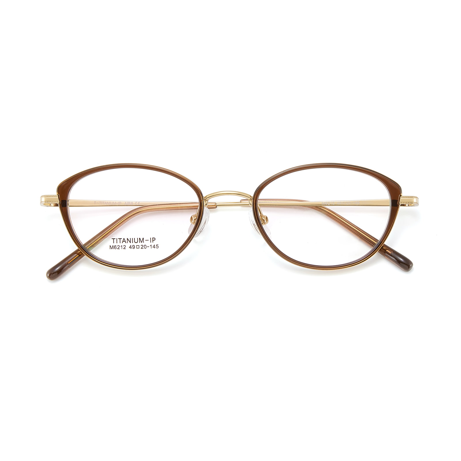 M6212 แว่นตาไทเทเนียม Soft Curve ขอบกว้าง β