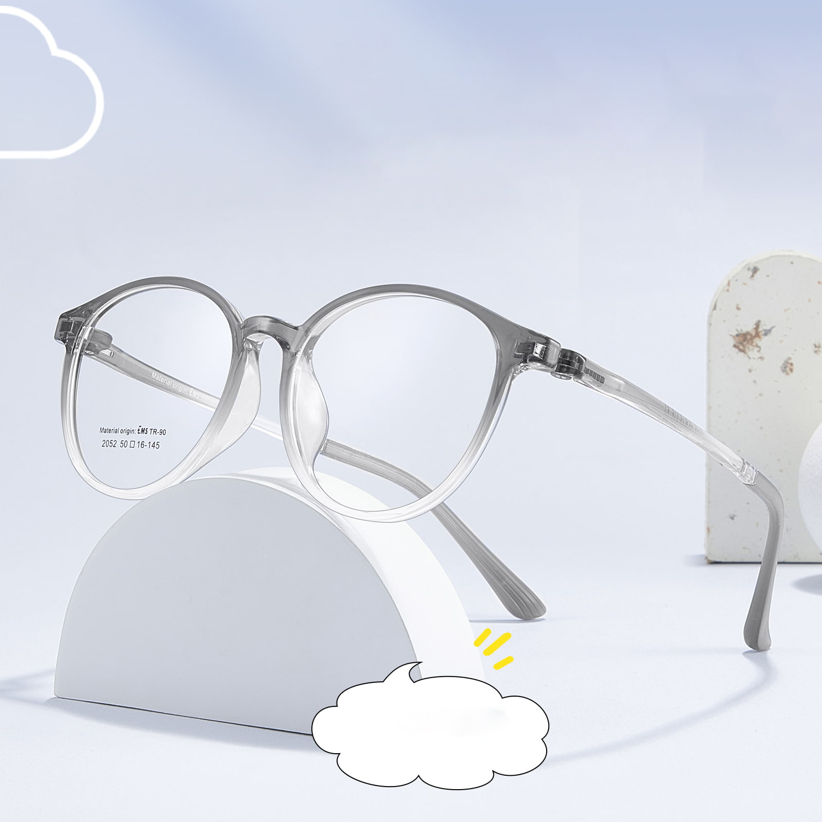 2052 Ultralight Slingshot Hinge EMS แผ่นรองจมูกซิลิโคนอ่อนนุ่มแว่นตา
