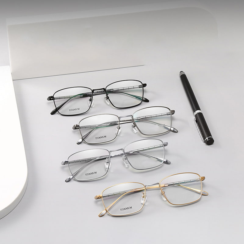 S9072 แว่นตา Round Bamboo Elite Pure Titanium